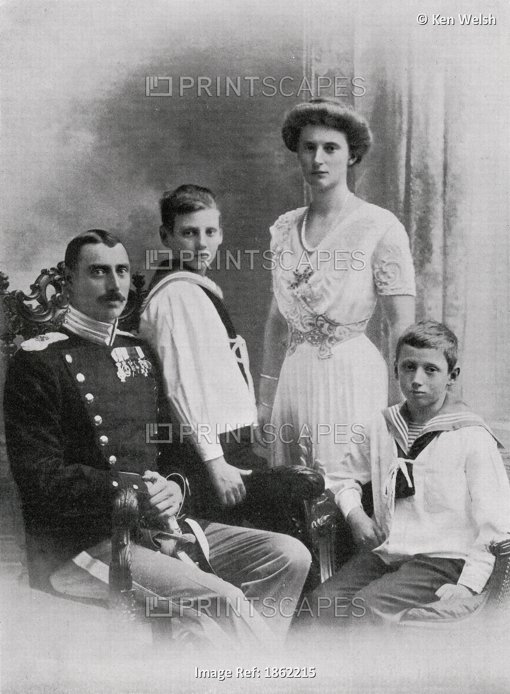 The Danish Royal Family From The Book The Year 1912 Illustrated Published ...