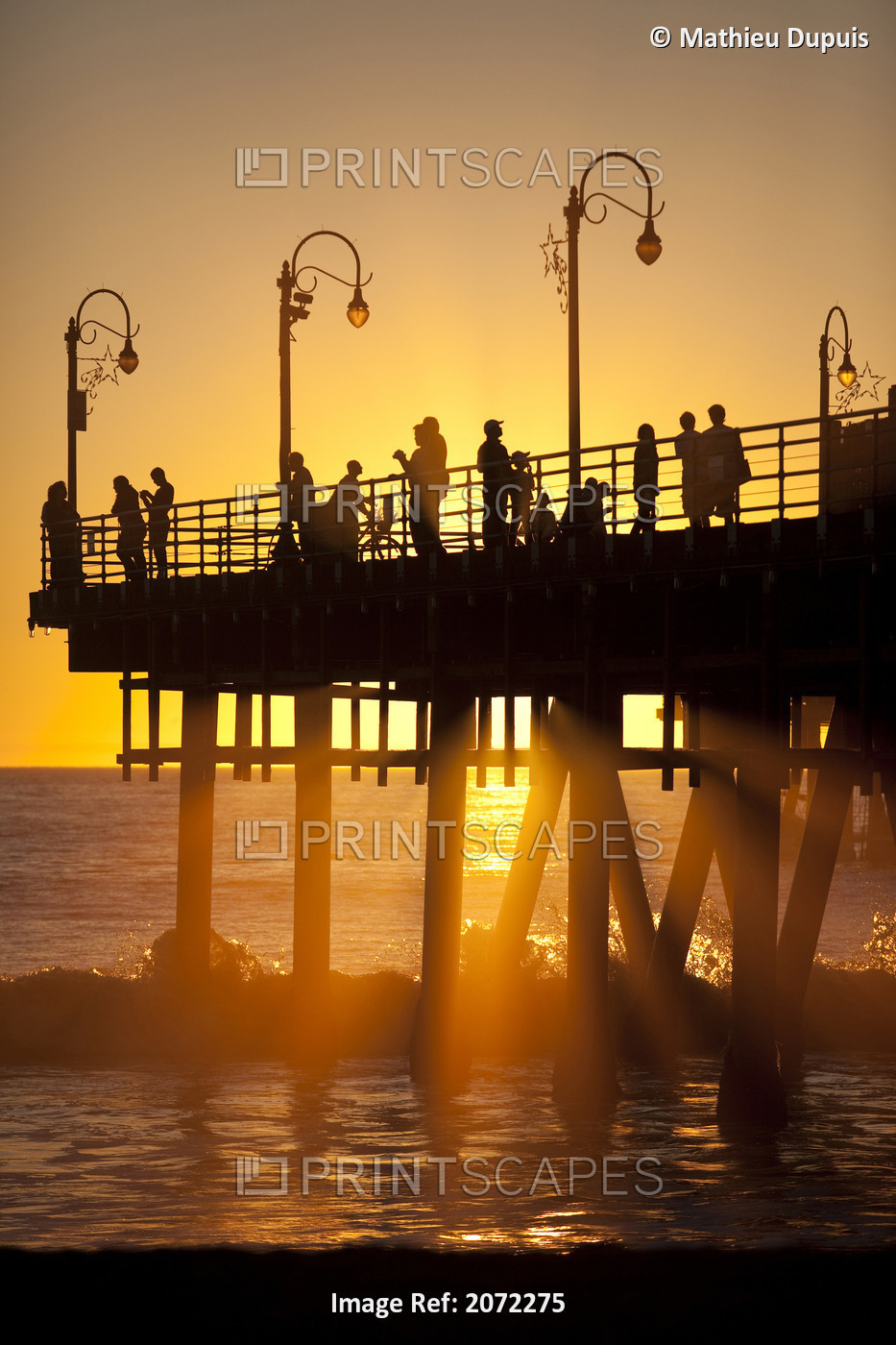 Santa Monica Pier At Sunset, Los Angeles, California