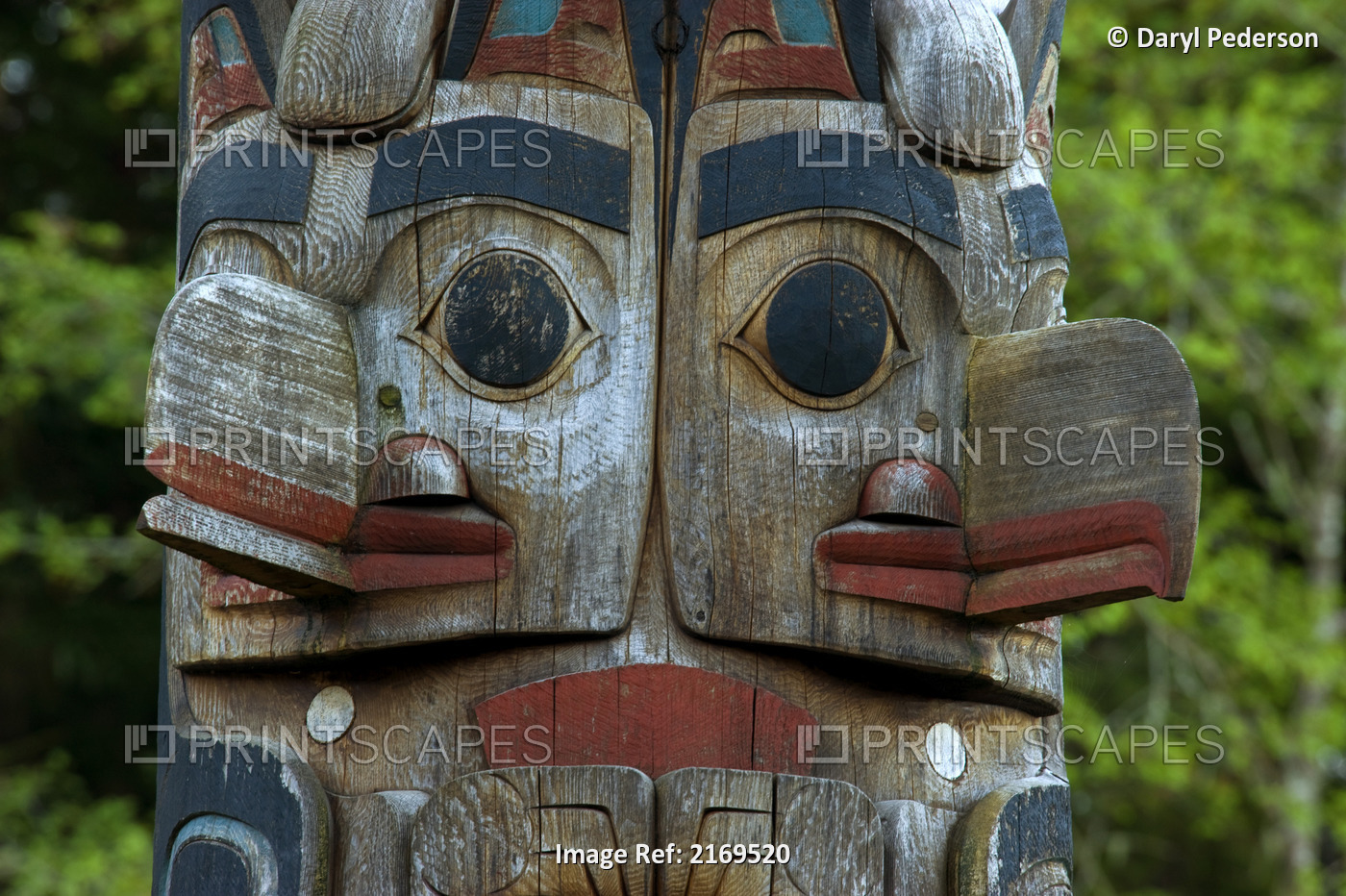 Native Totem Pole In Sitka National Historical Park, Alaska