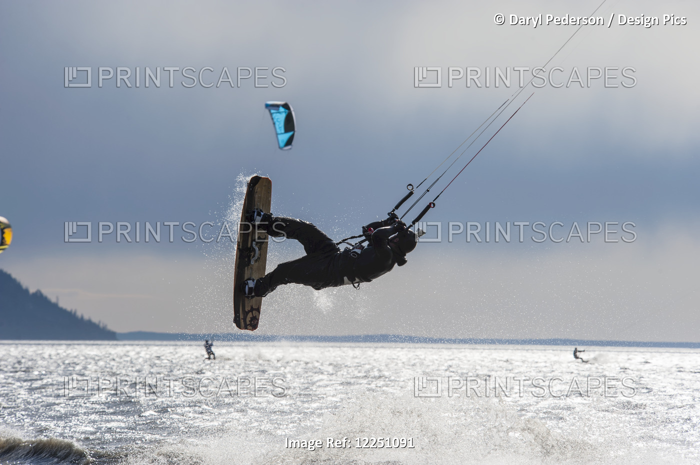 Kite Boarders On Turnagain Arm In Southcentral Alaska.
