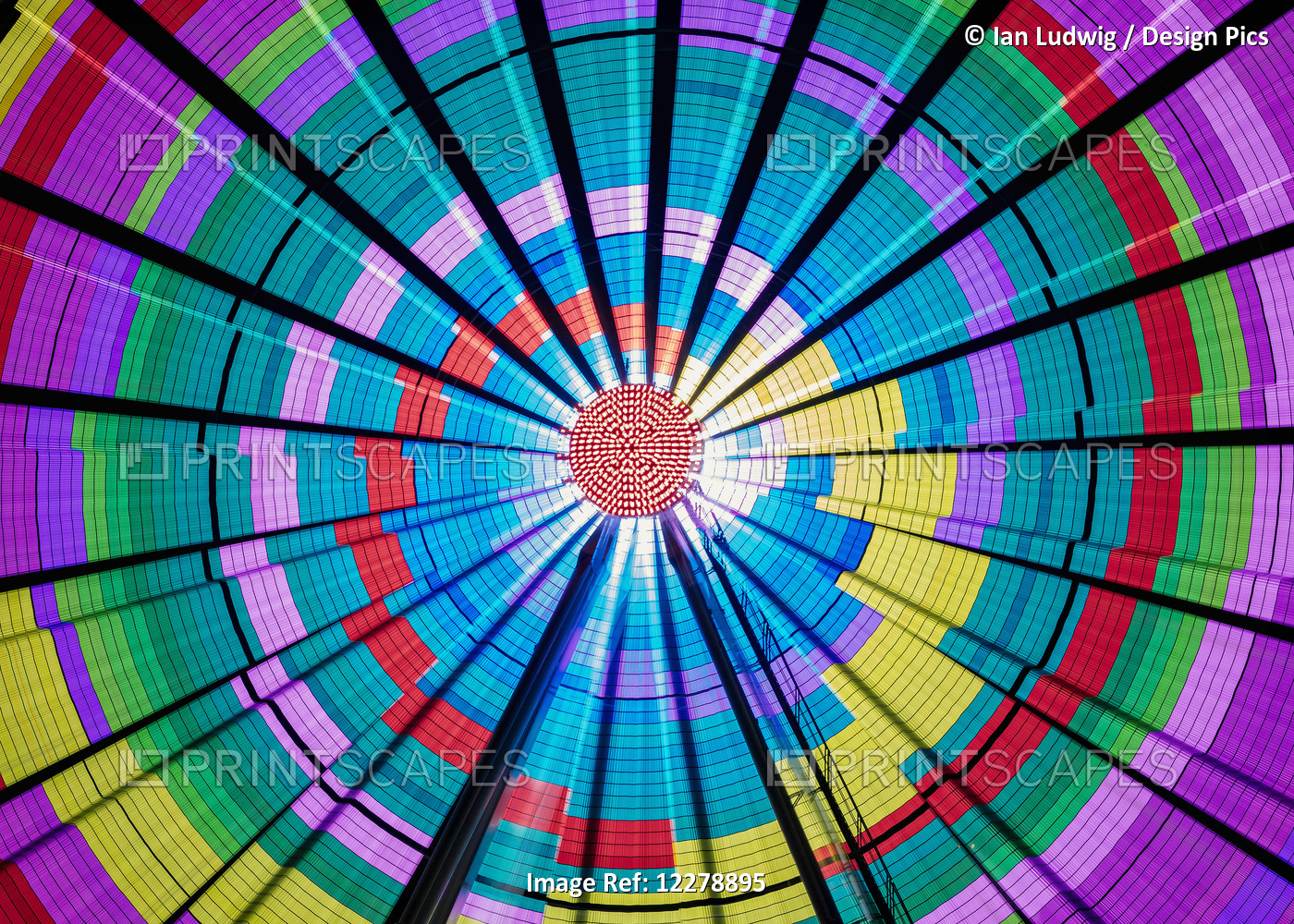 Long Exposure Photograph Showcasing The Many Color Combinations The Big Wheel ...