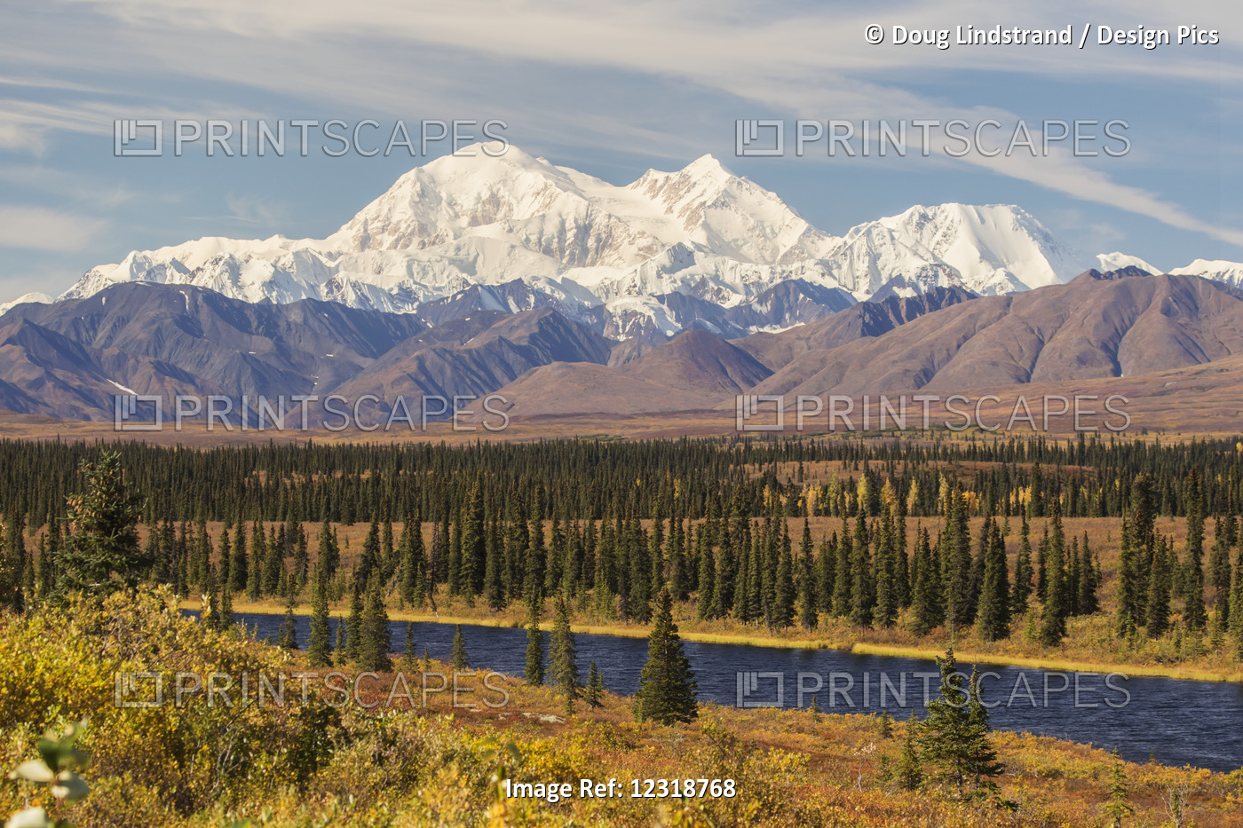 Denali, Viewed From South Of Cantwell, From The Parks Highway In Interior ...