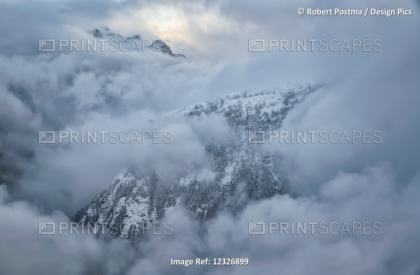 The Mountains Of Golden Ears Provincial Park Are Shrouded In Clouds In The ...