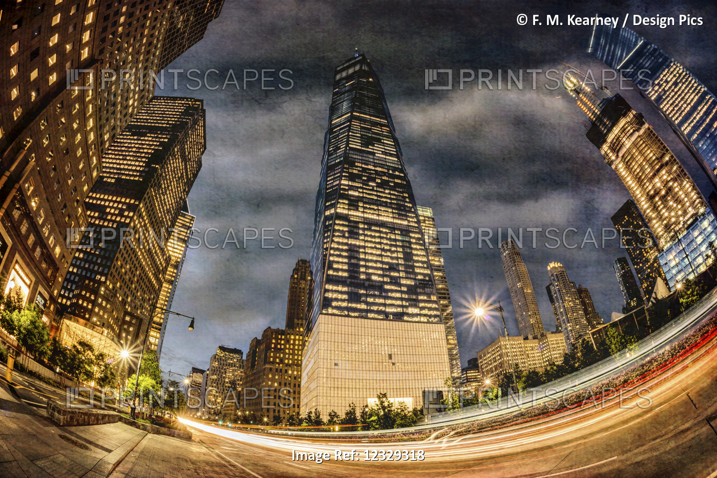 World Trade Center At Twilight; New York City, New York, United States Of ...
