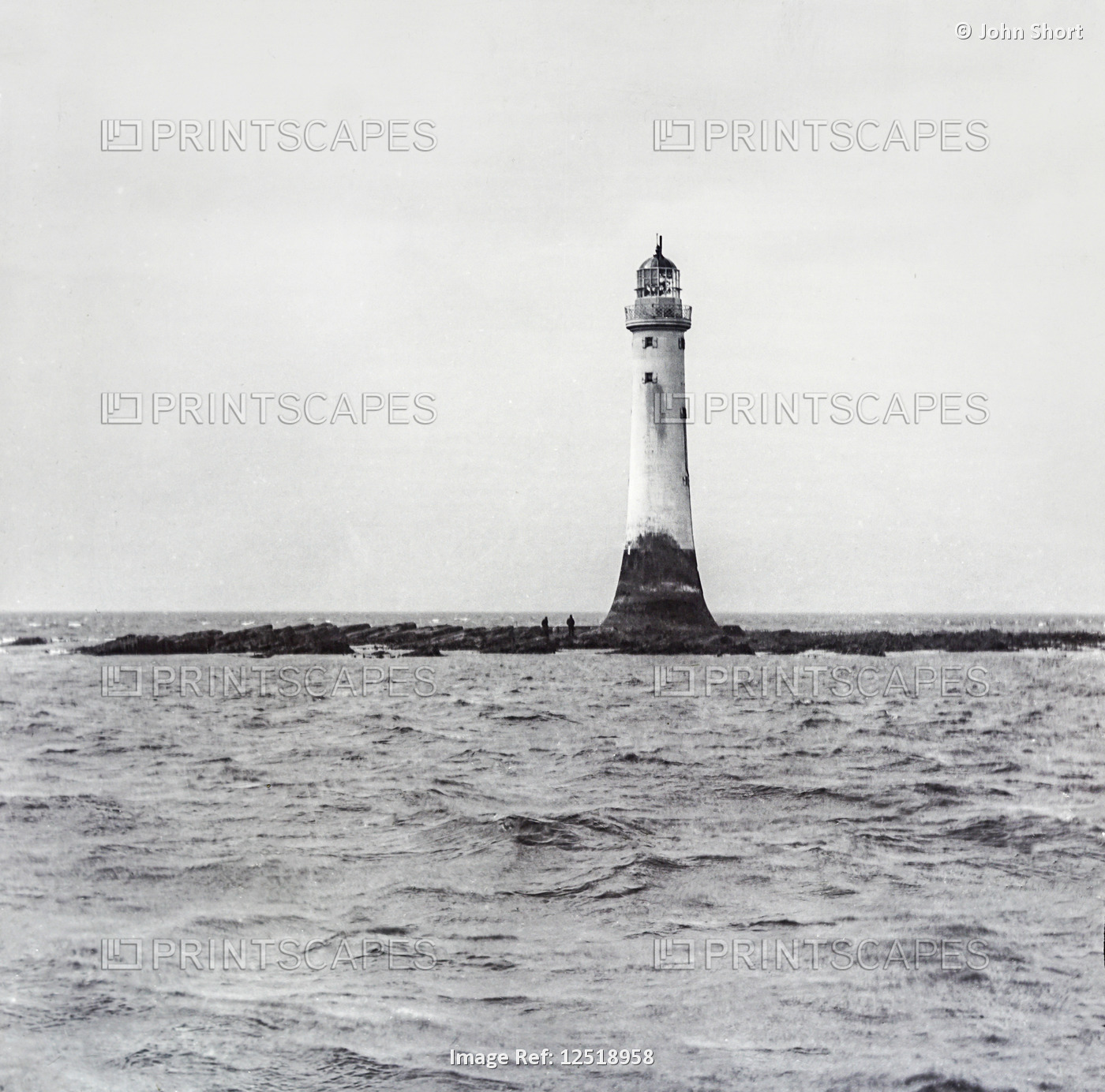Bell Rock Lighthouse, off the coast of Angus, Scotland, is the world's oldest ...