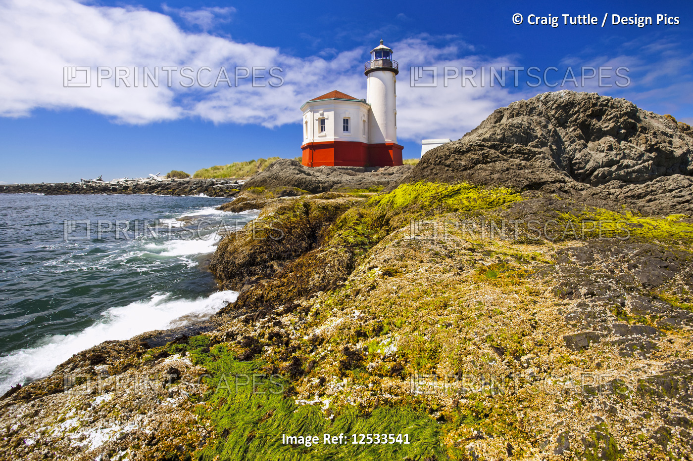 Coquille River Light, Bullards Beach State Park; Oregon, United States of ...
