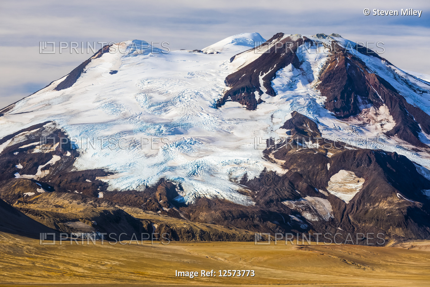 Mount Mageik, a volcano in the Valley of Ten Thousand Smokes in Katmai National ...
