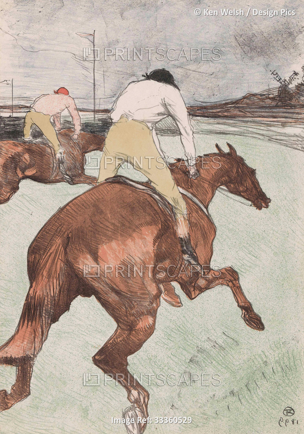 Le Jockey by Henri de Toulouse-Lautrec dating from 1899; Illustration