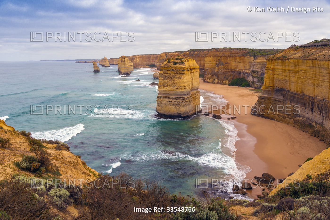 The Twelve Apostles, near Port Campbell in the Port Campbell National Park, ...